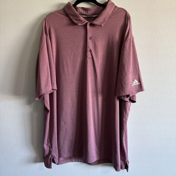 Adidas Golf Polo Shirt Mens 3XL Pink Short Sleeve Performance Quick Dry Stretch - Picture 1 of 6